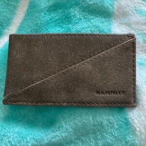 Unisex Gray Leather card holder, hammitt, vguc